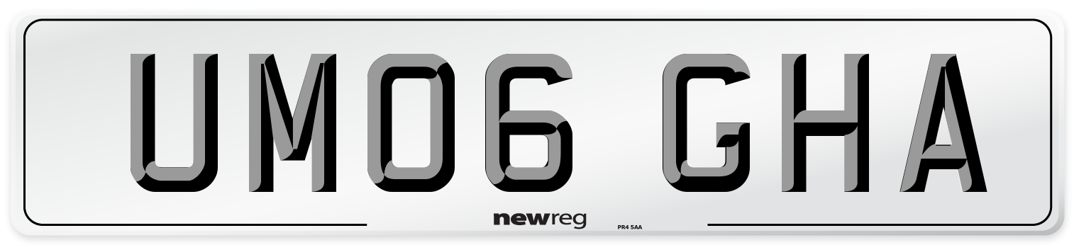UM06 GHA Number Plate from New Reg